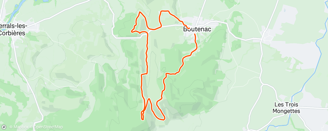 Map of the activity, Trail dans l'après-midi