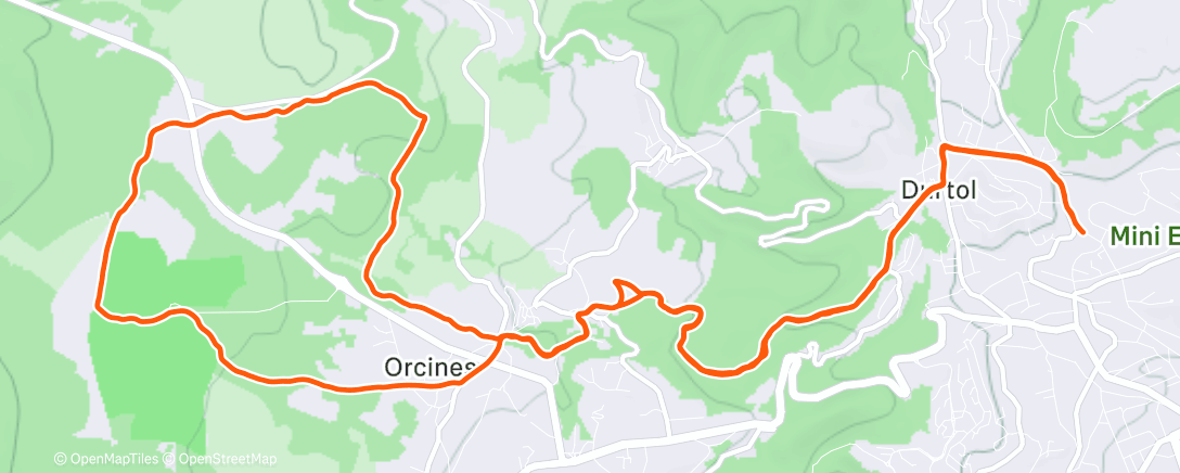 Map of the activity, Sortie VTT le matin