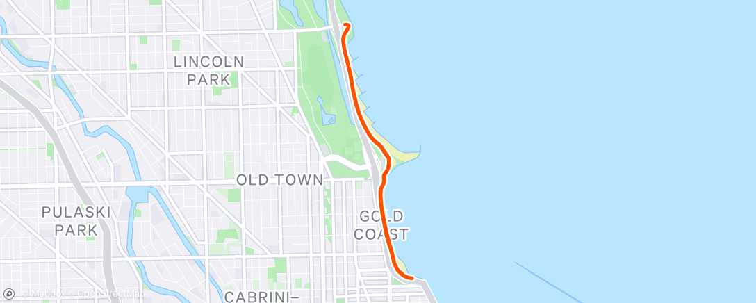 Map of the activity, Morning Run