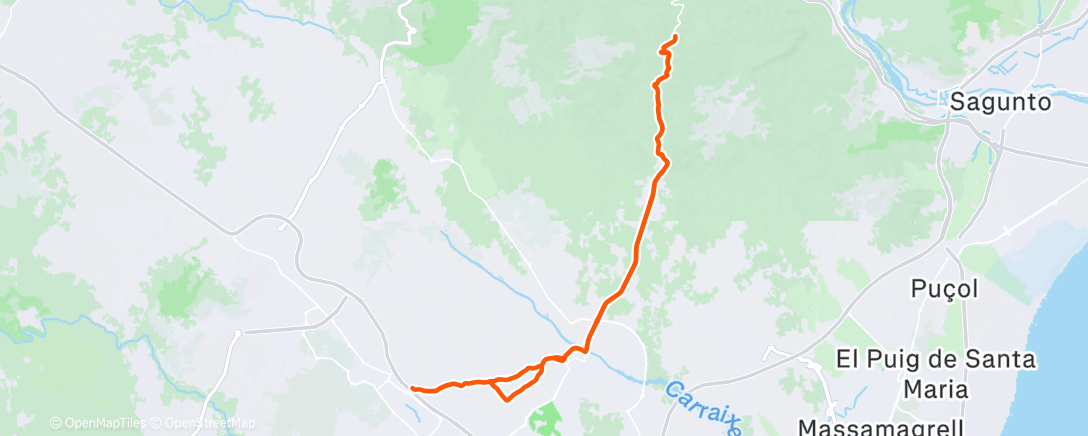 Map of the activity, Bicicleta por la mañana