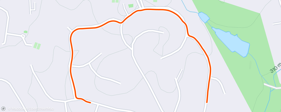Map of the activity, 2/3 morning jog