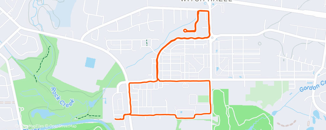 Map of the activity, Lunch Run