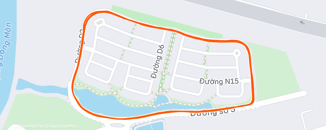 Map of the activity, Morning Run