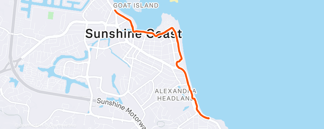 Map of the activity, Morning Run