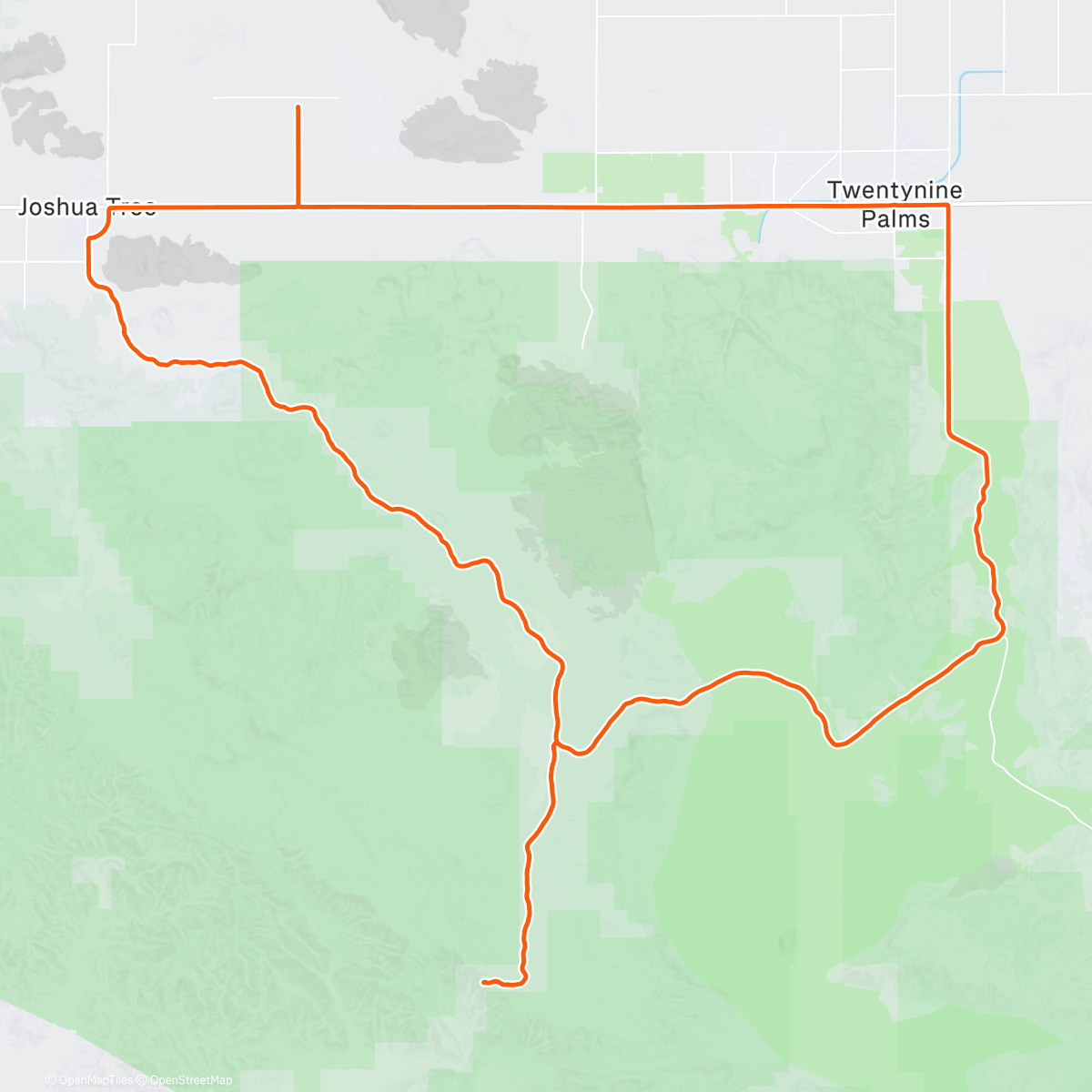 Mapa de la actividad (Joshua Tree)