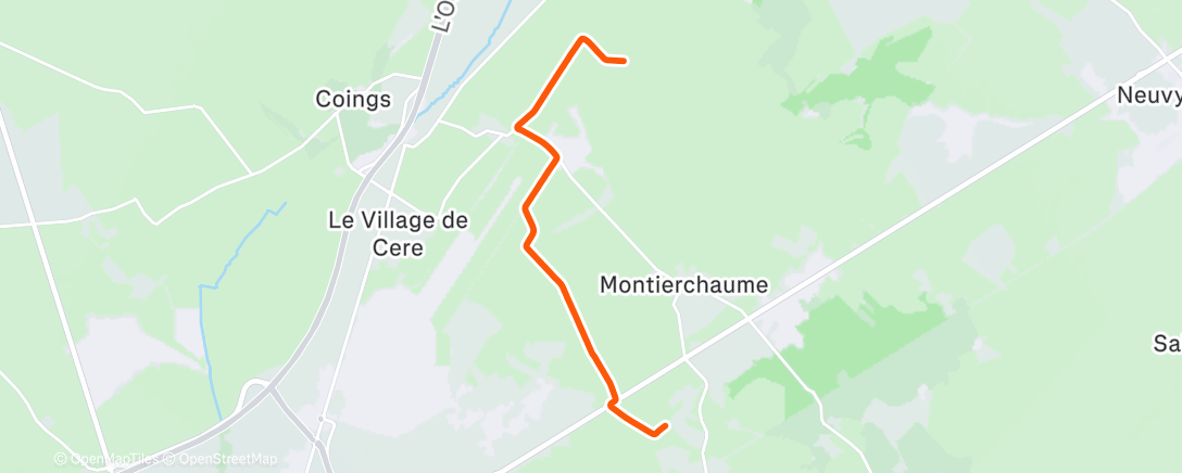 Mapa de la actividad (Course à pied dans l'après-midi)
