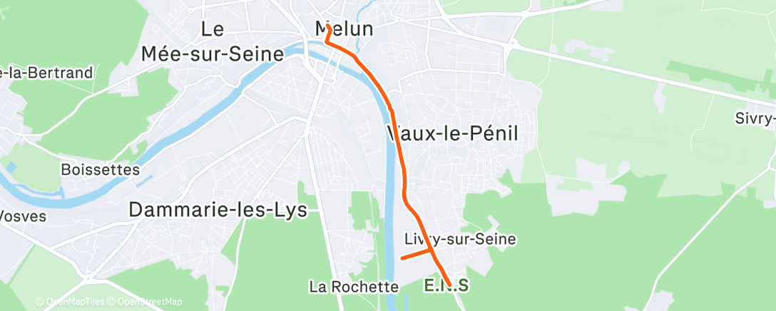 Map of the activity, Lunch Run