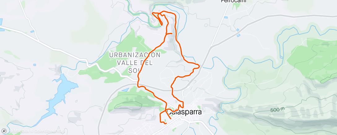 Map of the activity, Calasparra - Santuario Virgen de la Esperanza