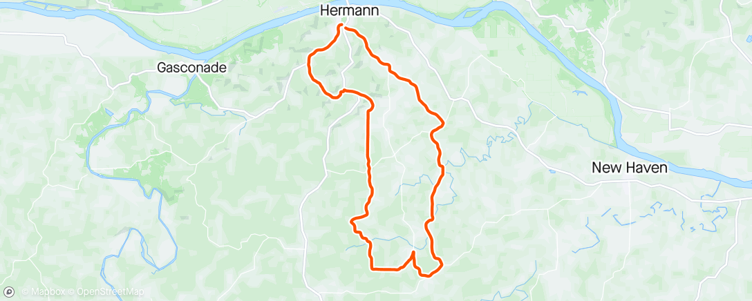 Map of the activity, Hermann Gravel Loop 2