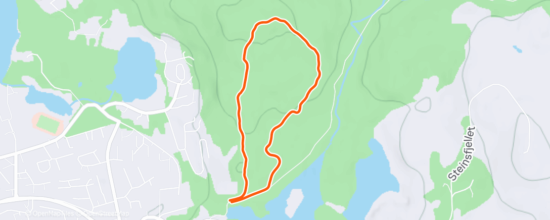 Map of the activity, Afternoon Walk