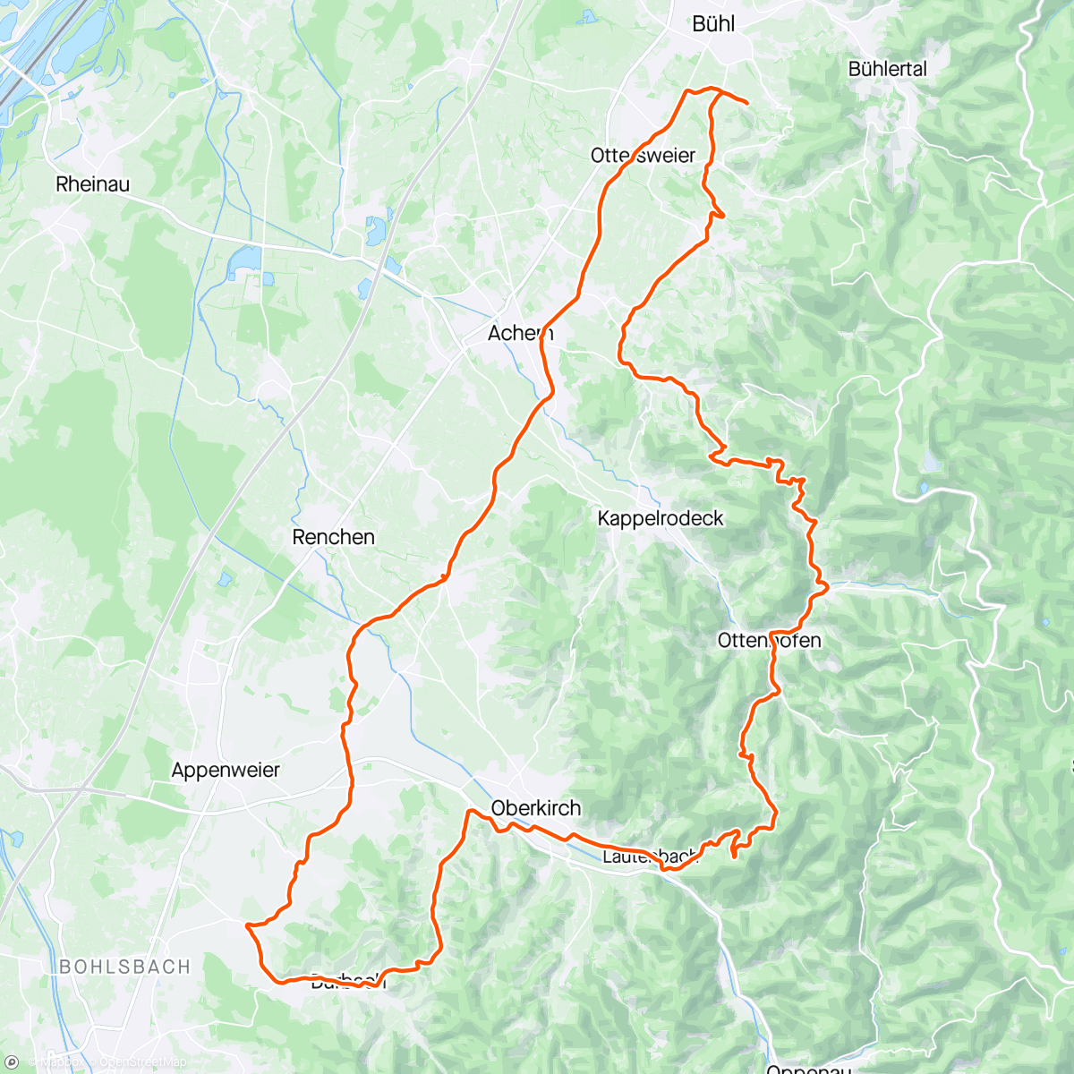 Map of the activity, Rennrad - Schwarzwald-Tour