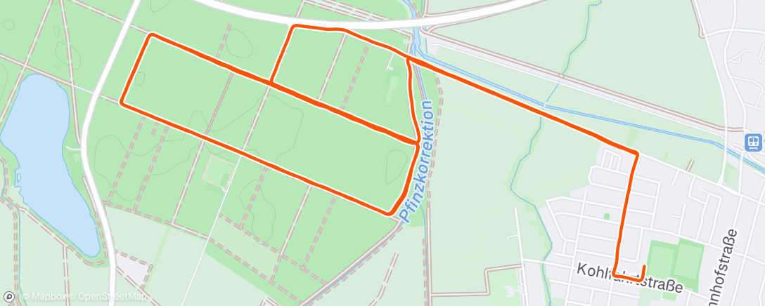 Map of the activity, Aerobic run