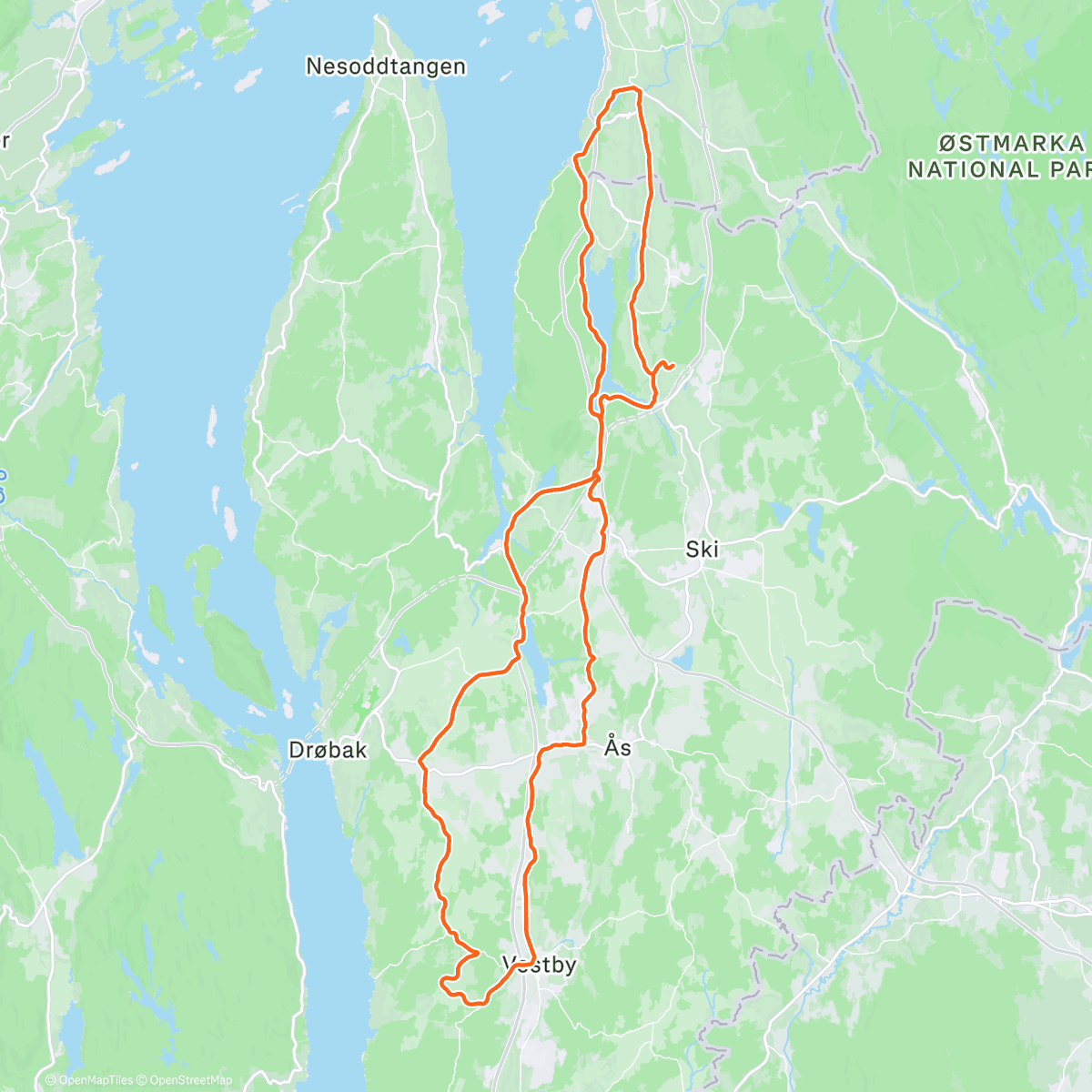 Map of the activity, Stramt kjede med Jonas☀️🙌🏻