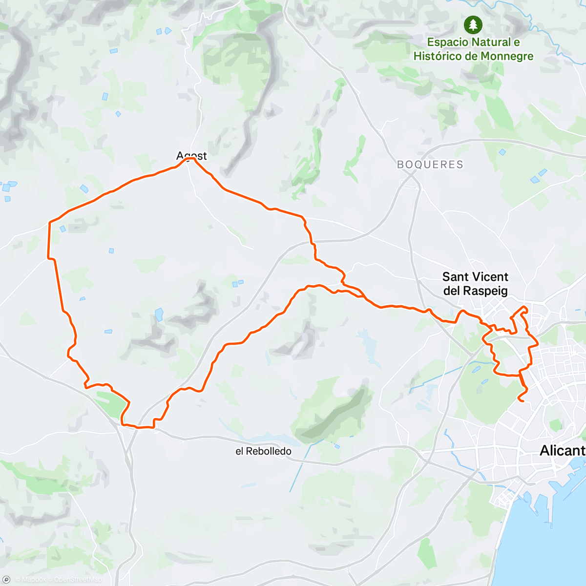 Map of the activity, Smooth road