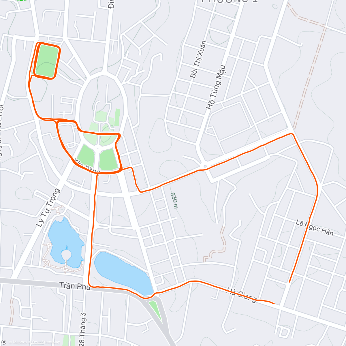 Carte de l'activité Morning Run