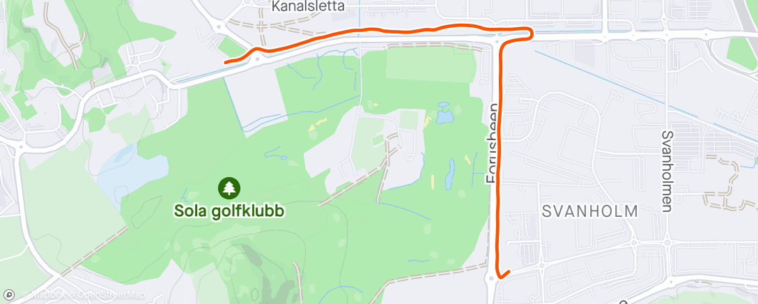 Map of the activity, Morning Walk - Gå til jobb