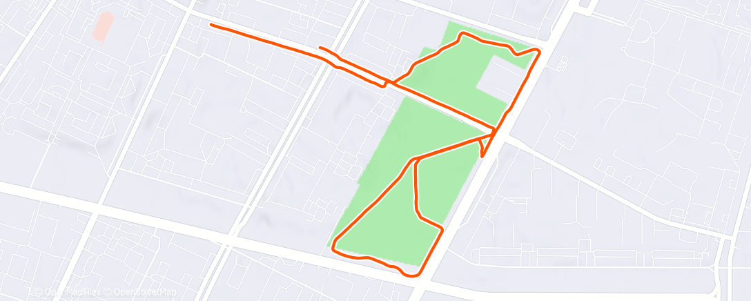 Map of the activity, Afternoon Run