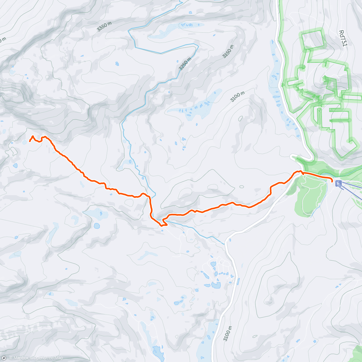 Map of the activity, Day #3: Hike from 10th Mountain Division Hut to Tennessee Pass yurts at Ski Cooper