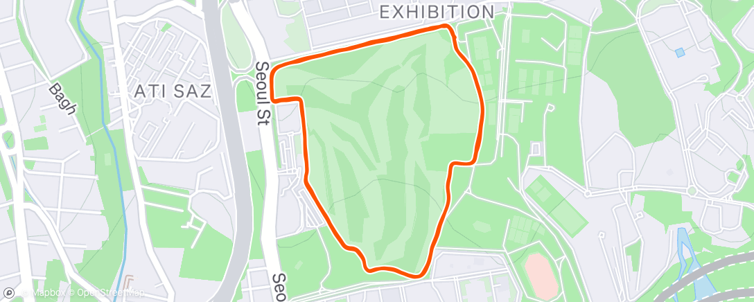 Map of the activity, Morning Run