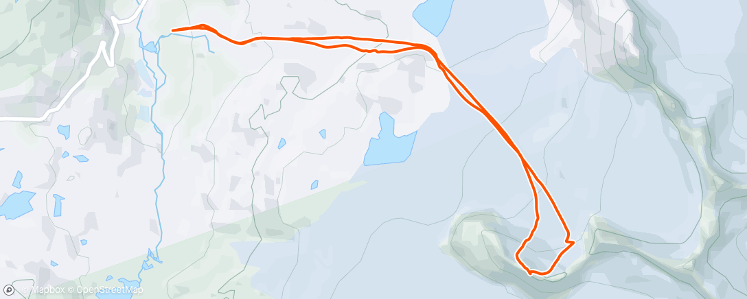 Map of the activity, Kalven på ski