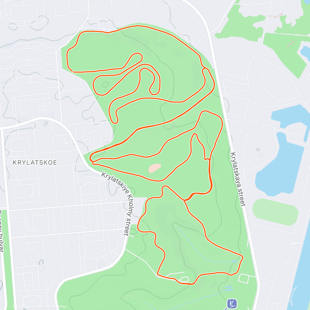 Map of the activity, Slow Evening Run