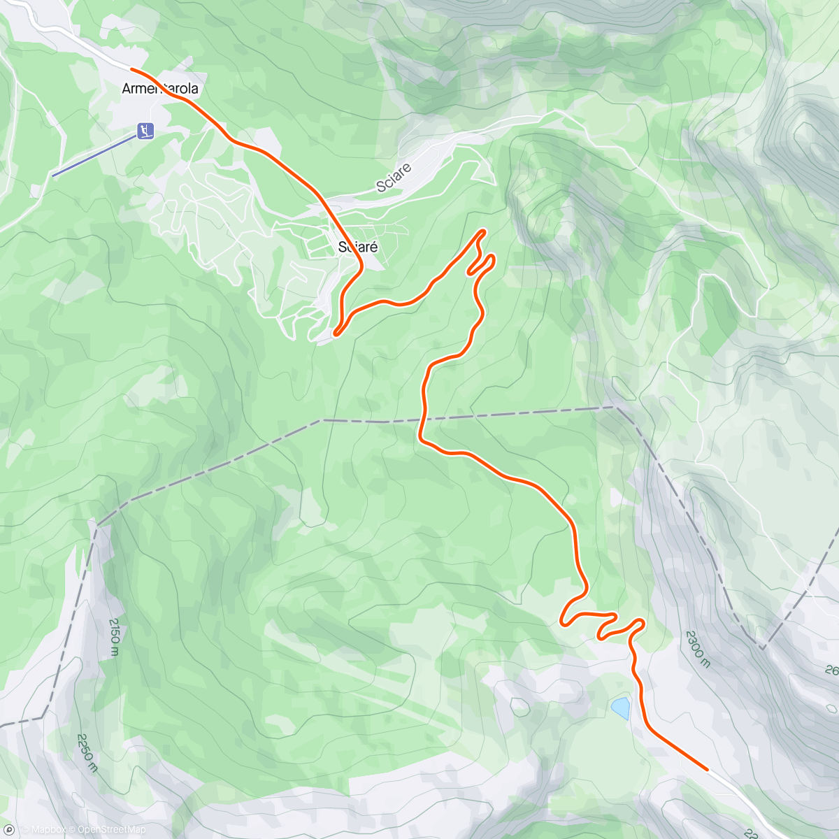 Map of the activity, BKOOL - Tre Cime di Lavaredo: Passo Valparola da Sciaré