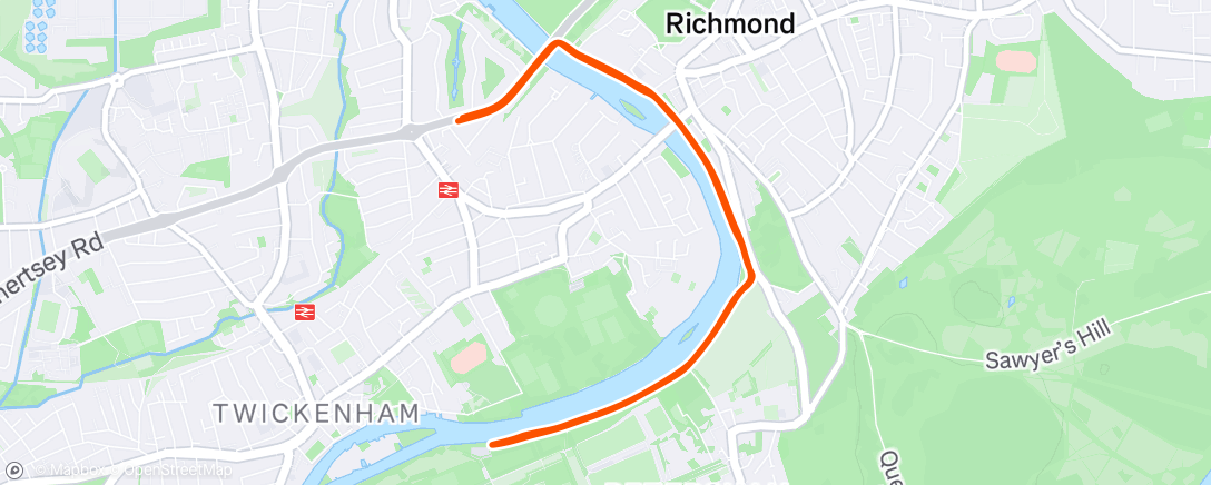 Map of the activity, Morning Run