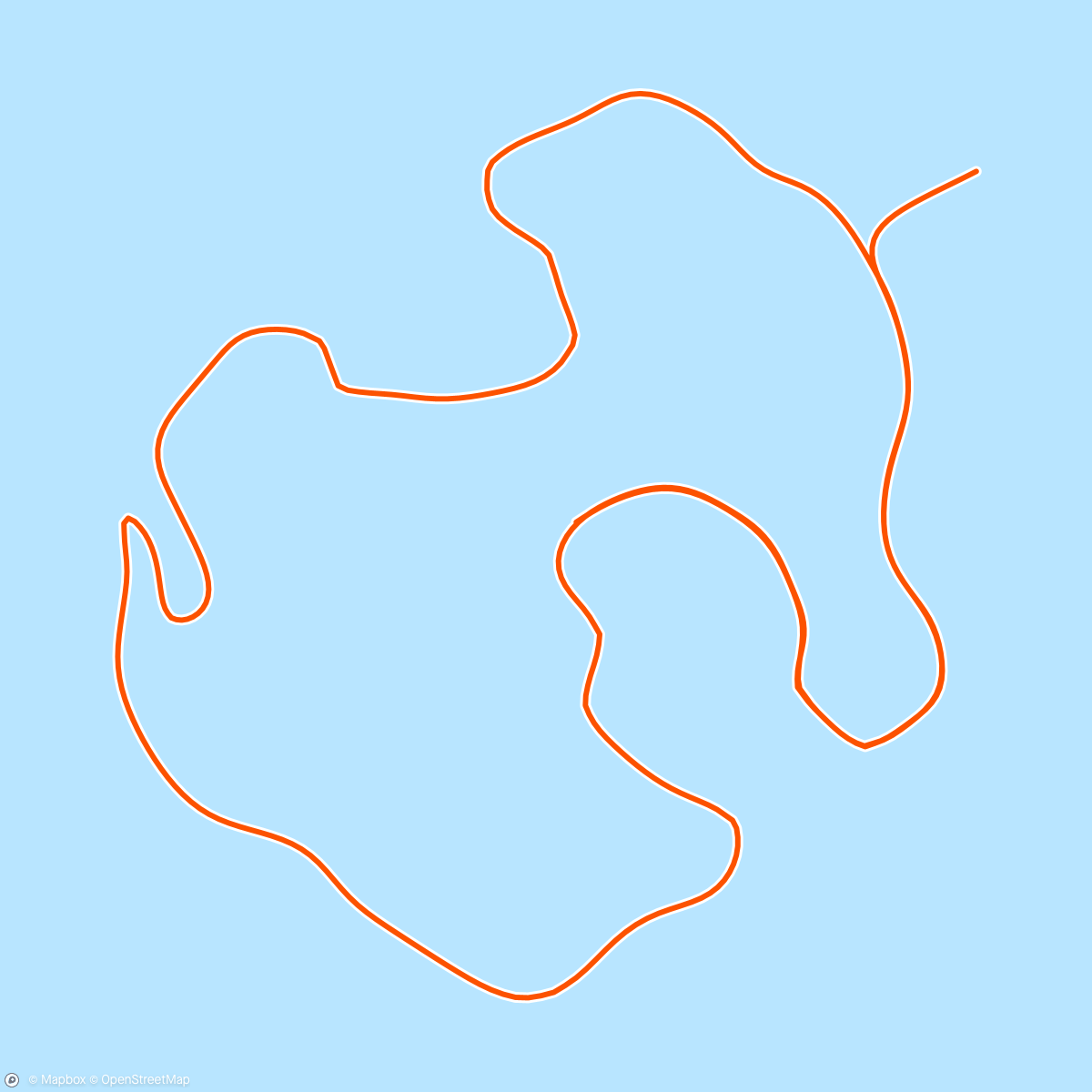 Map of the activity, Zwift - Kort rolig nedvarming in Watopia