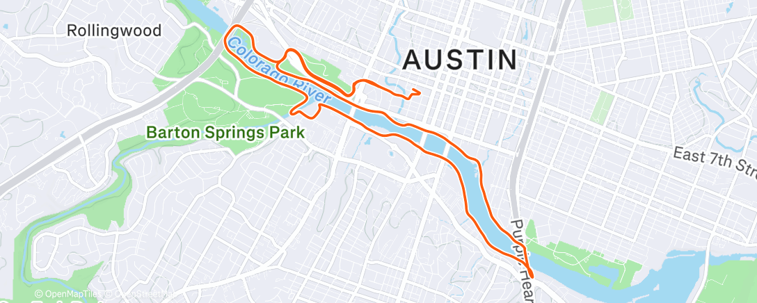 Map of the activity, Monday cruise