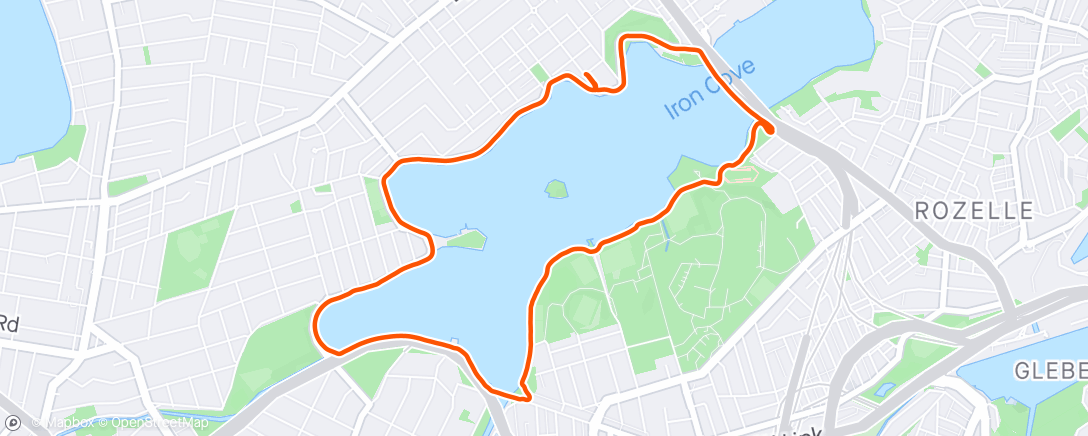 Map of the activity, Anzac Day Bay ride