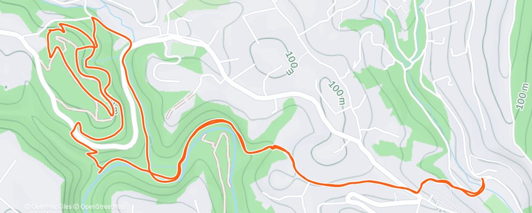 Map of the activity, Trail le matin