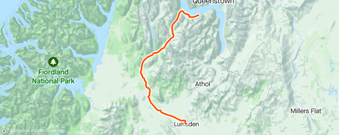 Map of the activity, Around the Mountains Groad