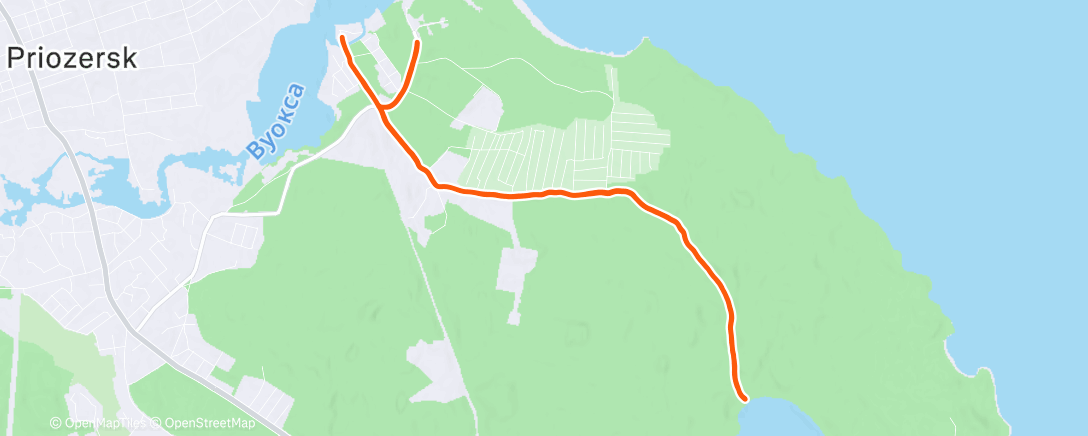 Map of the activity, Дневной забег