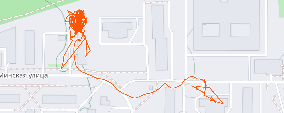 Map of the activity, Дневной забег
