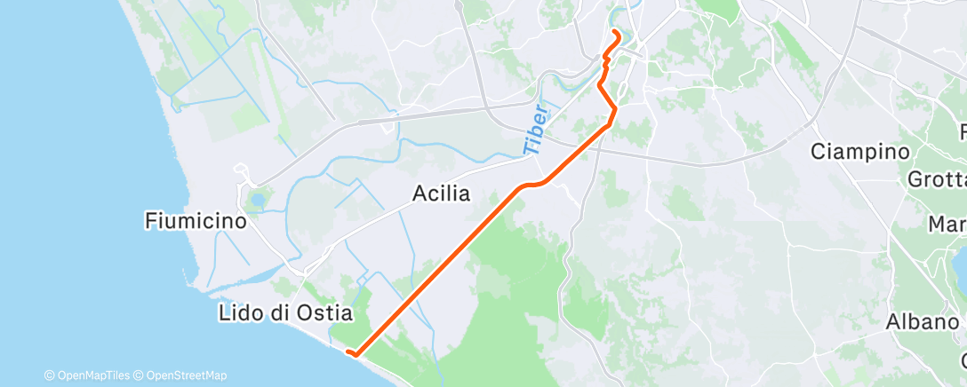 Map of the activity, Ostia - Roma con il Trivella