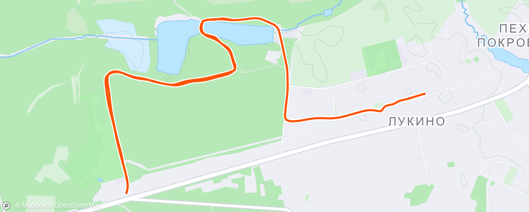 Map of the activity, Afternoon Run