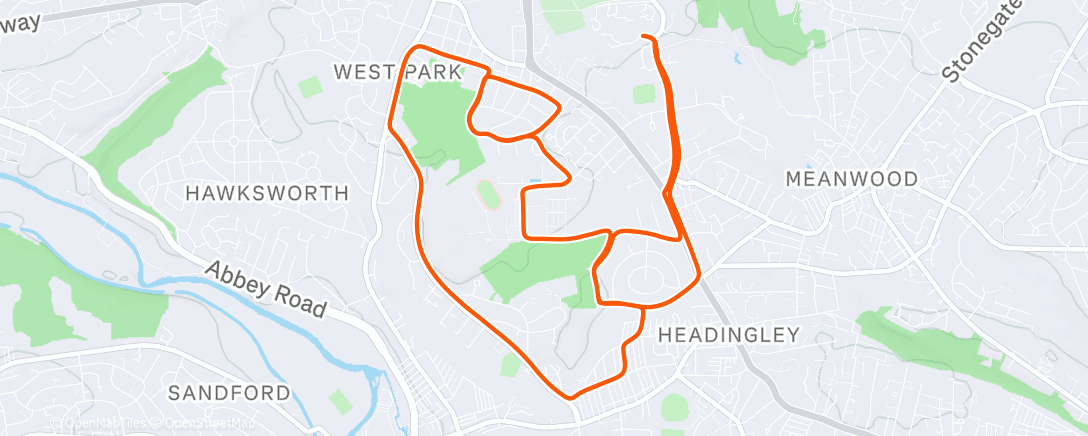 Карта физической активности (Afternoon Run)