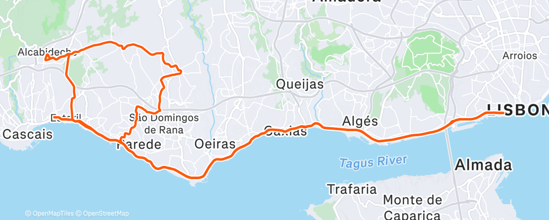Map of the activity, Lisboa Cascais Aboboda