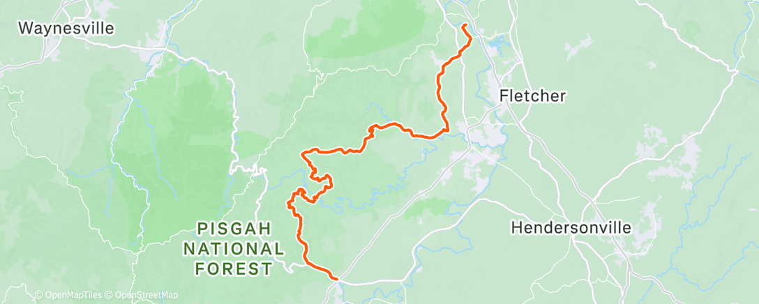 Map of the activity, Lunch Ride