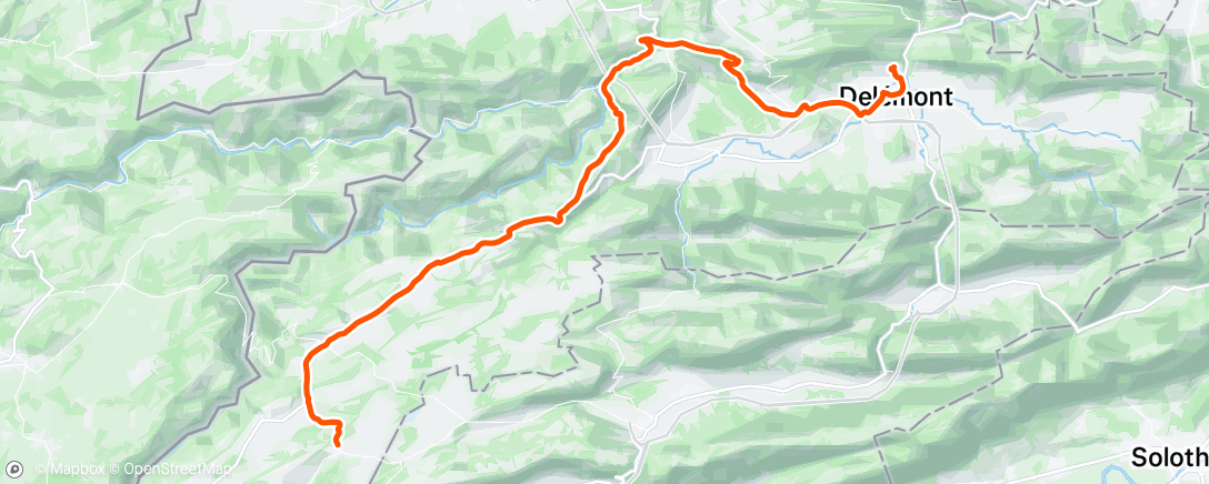 Map of the activity, Sortie vélo dans l'après-midi