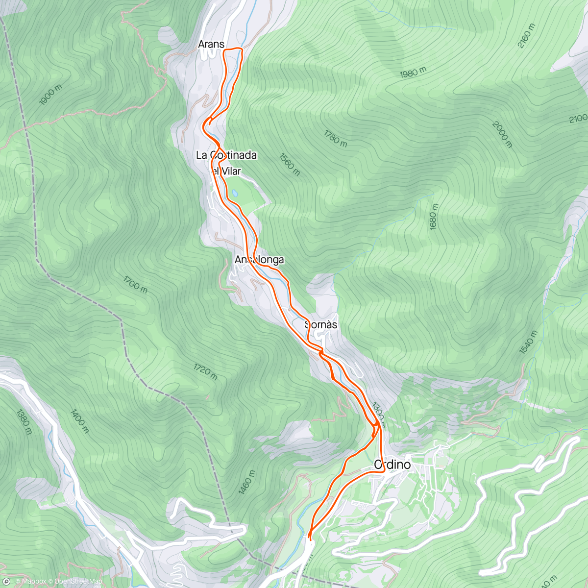 Map of the activity, Escàs, La Massana, Andorra 🇦🇩