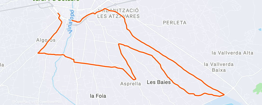 Карта физической активности (Bicicleta por la tarde)