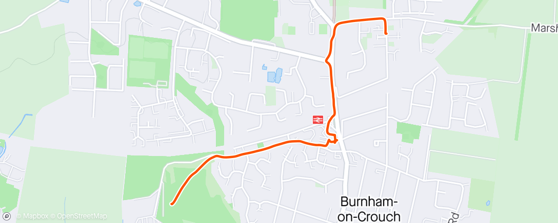 Map of the activity, Walk back from junior park run