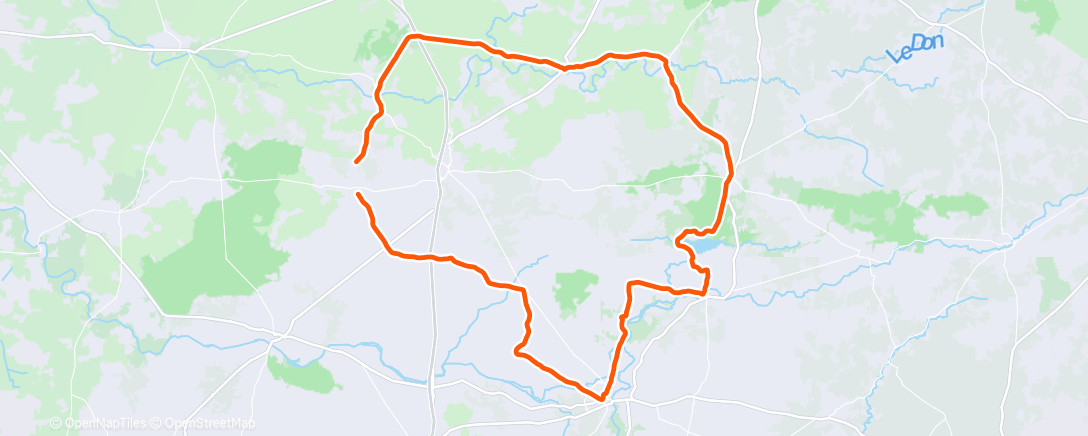 Map of the activity, Sortie vélo le midi