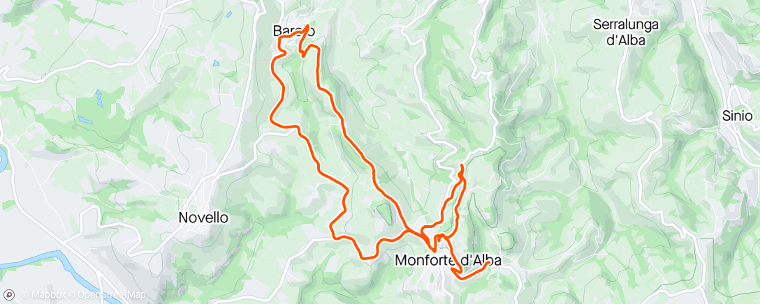 Mapa da atividade, In the heat 🥵 Monforte ↔️ Barolo