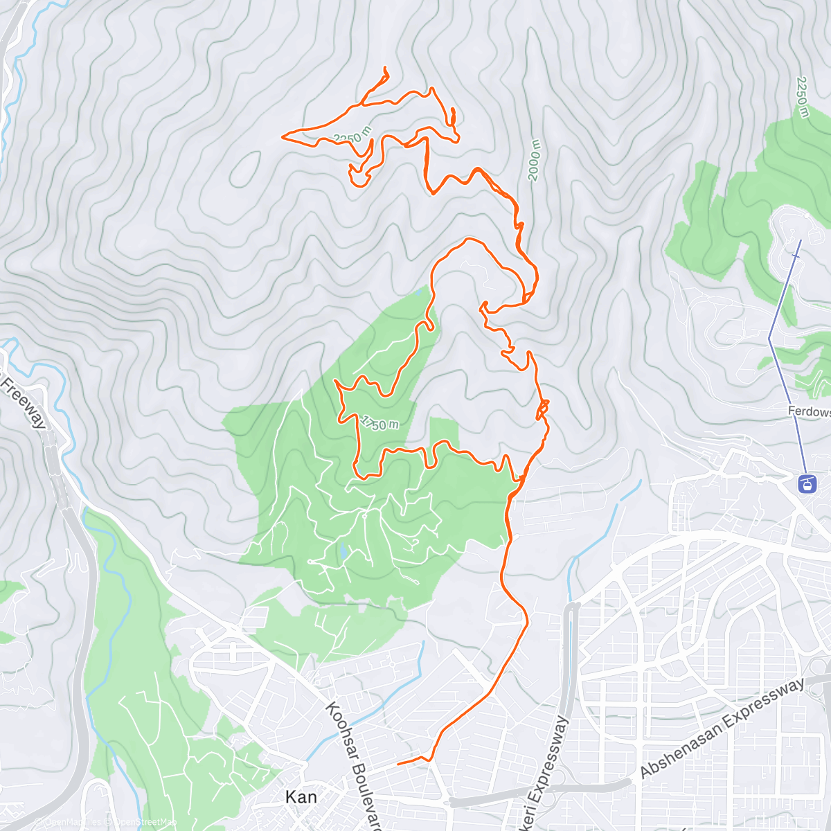 Map of the activity, Morning Trail Run