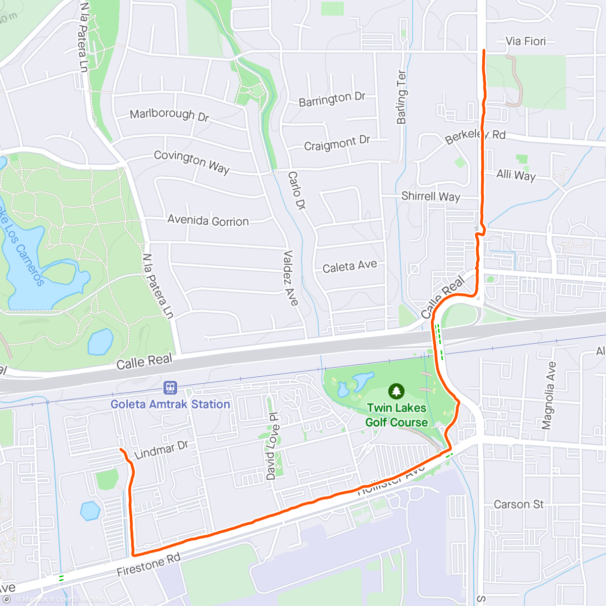 Map of the activity, Walk to work