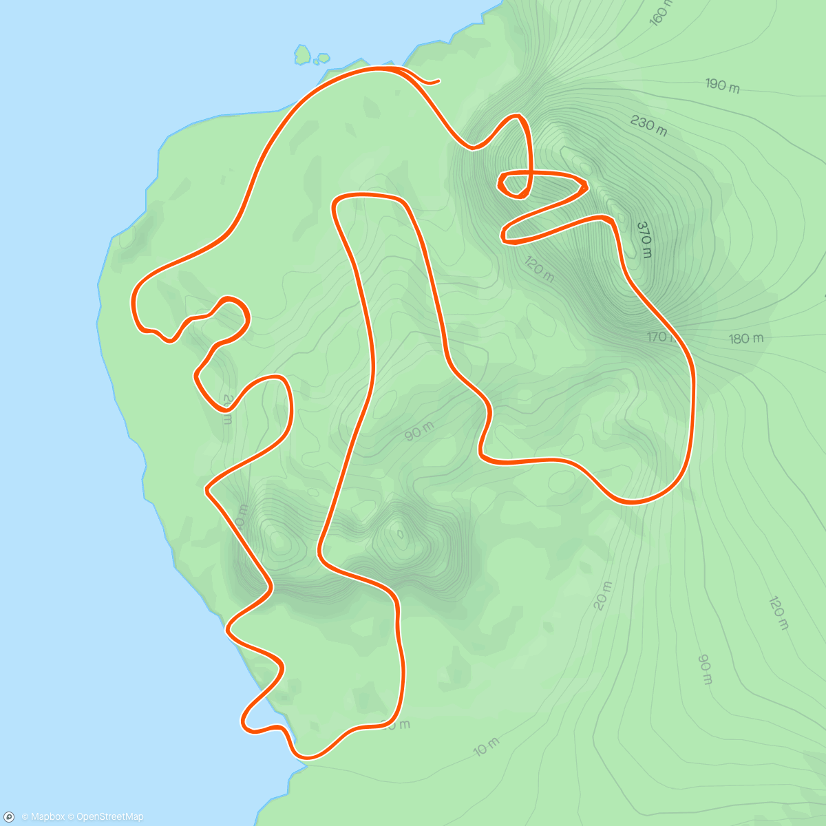 Mapa de la actividad, Zwift - Group Ride: Bikealicious Rubberband Joy Ride (E) on Hilly Route Reverse in Watopia