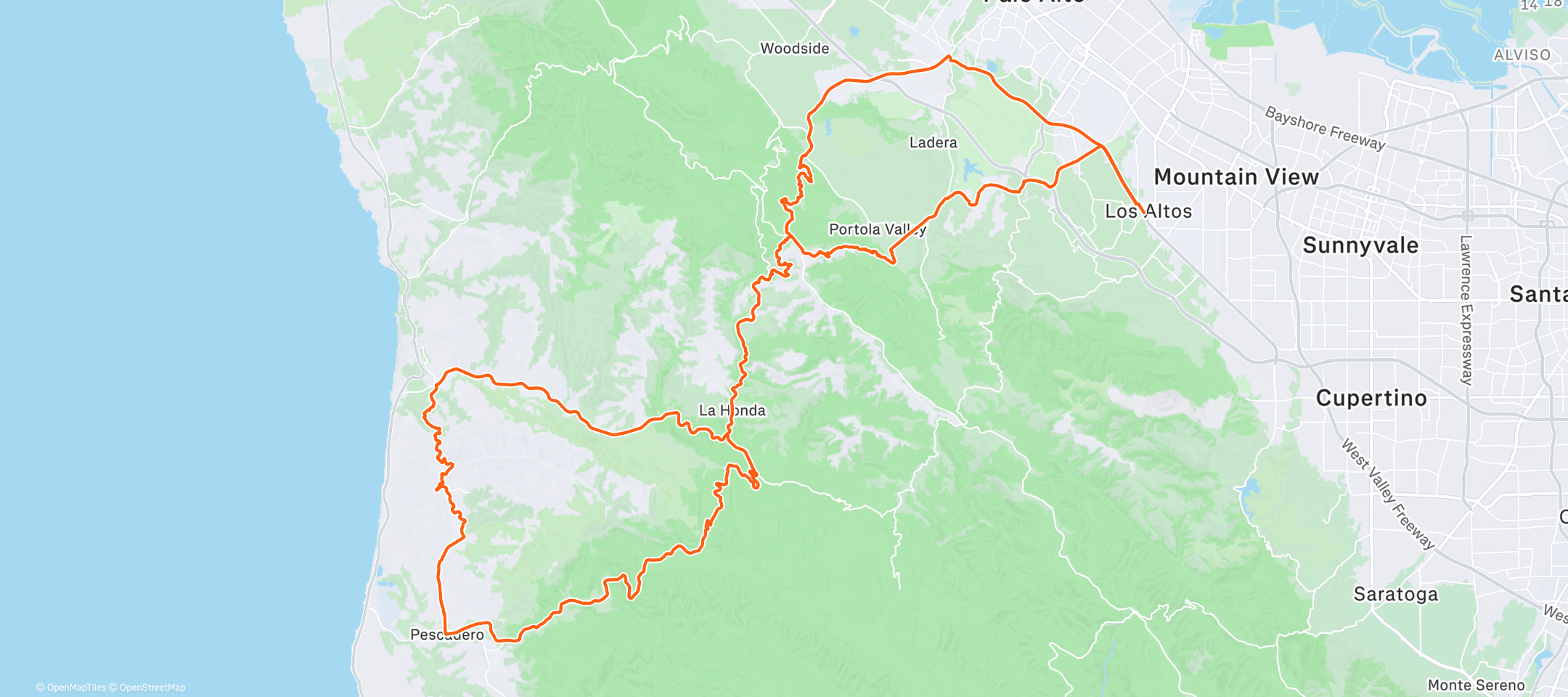 Pescadero Loop | Stravaでの64.4 mi サイクリングルート