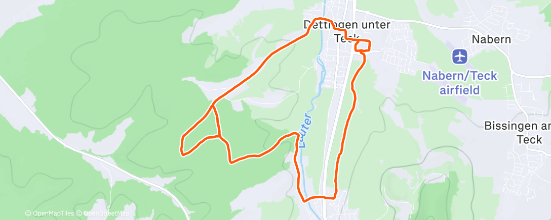 Map of the activity, Lauf am Nachmittag